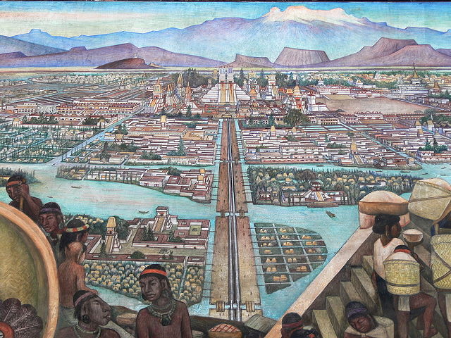 Mural of Tenochtitlán at its height.
