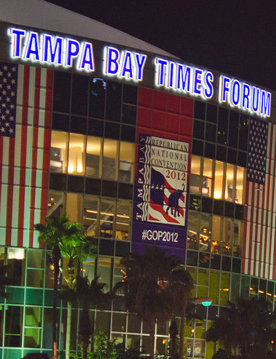 Tampa Bay Times Forum during 2012 Republican Convention.