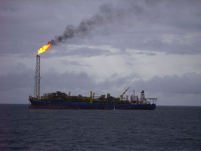 Offshore oil drilling in Nigeria.