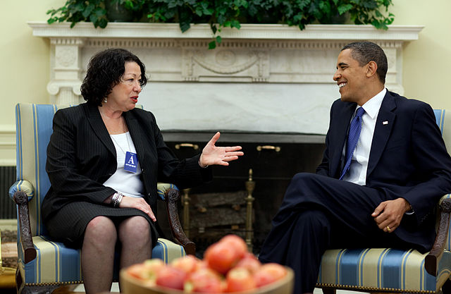 Supreme Court Associate Justice Sonia Sotomayor with
President Barack Obama