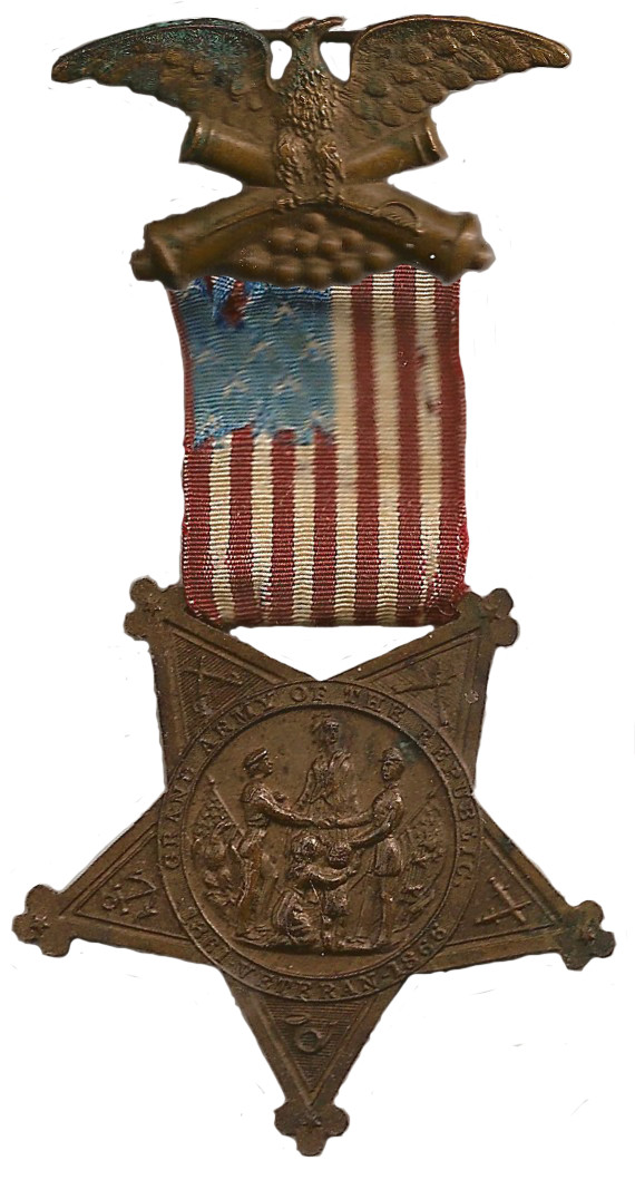 Grand Army of the Republic medal; the G.A.R. was one of
              the first nationally-organized interest groups in the
              U.S.
