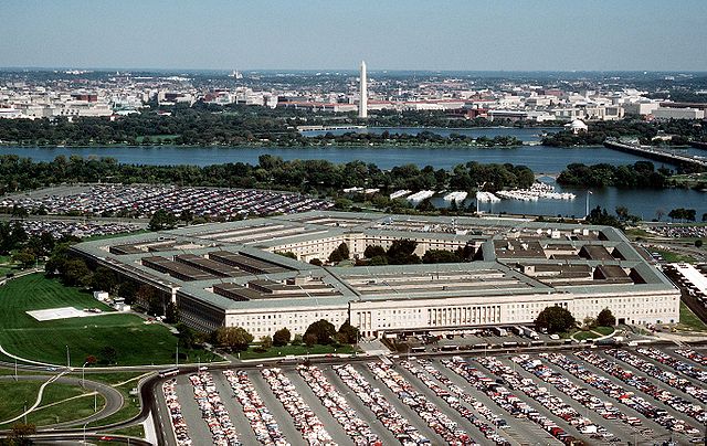 Aerial view of The Pentagon.